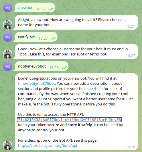 Пример создания бота Пример создания бота