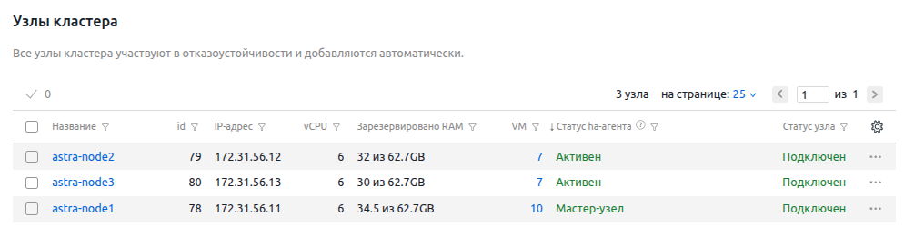 Интерфейс раздела
